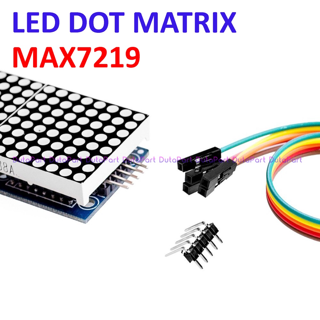 MAX7219 LED DOT MATRIX Module 32X8 Merah Running Text Display Arduino