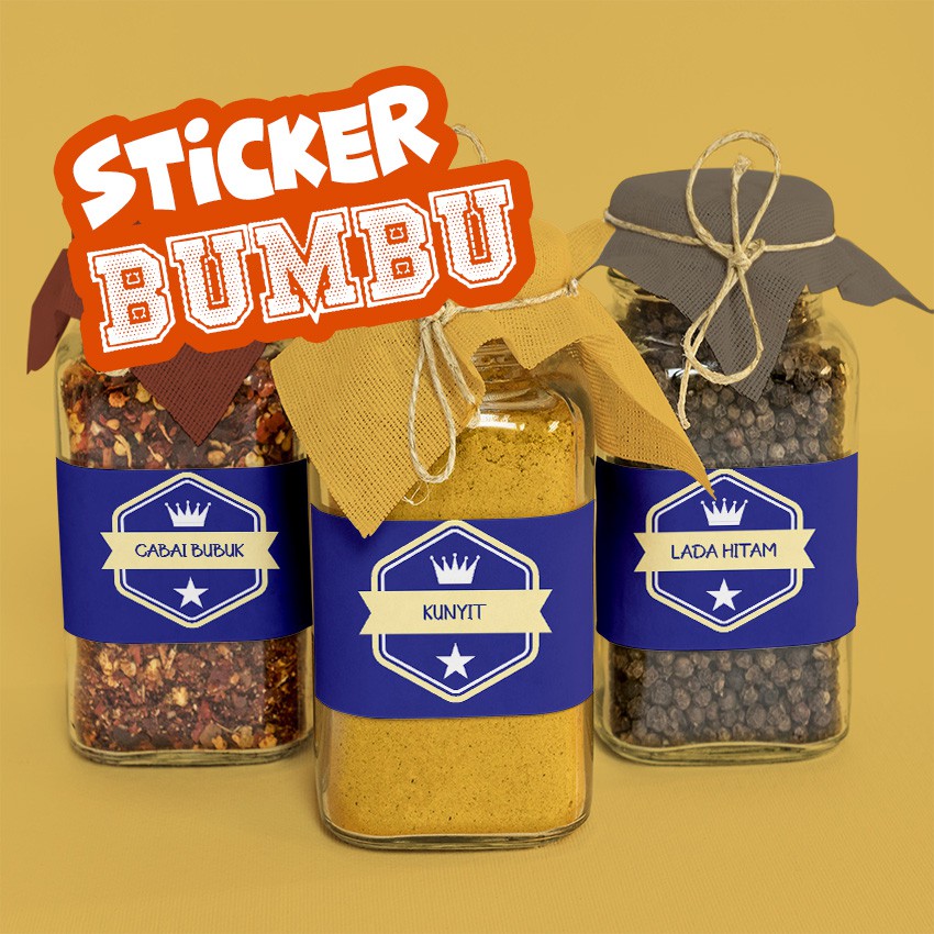 

Sticker bumbu dapur | stiker bumbu | stiker garam | sticker 006