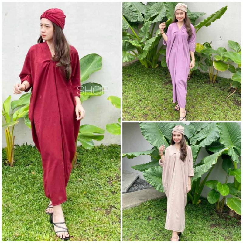 Kaftan Remaja Polos Bahan Lady Zara Premium