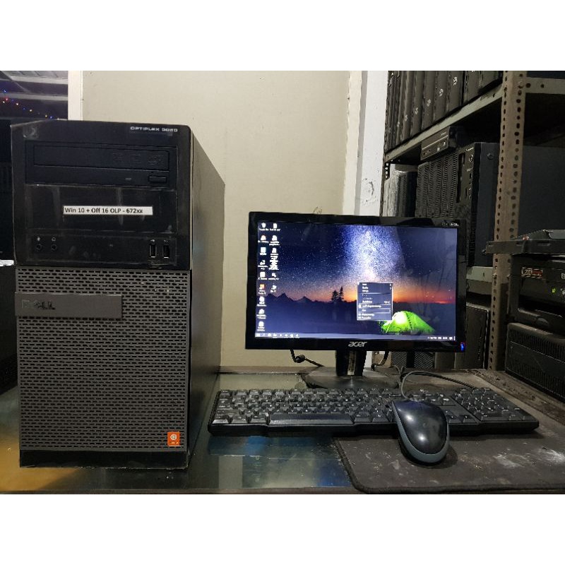 PC BUILTUP LENGKAP CORE i7 2600 RAM 8GB SSD 120GB HDD 500GB MONITOR 16&quot; KEY &amp; MOUSE