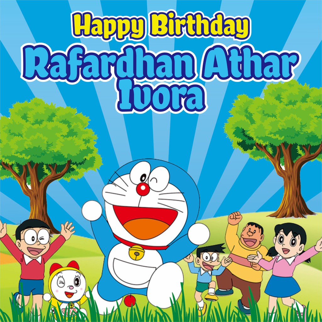 Tas Ultah Mika Full 25 x 18 x 23-Doraemon