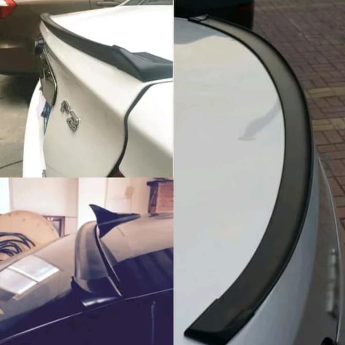 Mini ducktail Spoiler Mobil Sedan Lipas Bagasi Belakang Hitam Polos