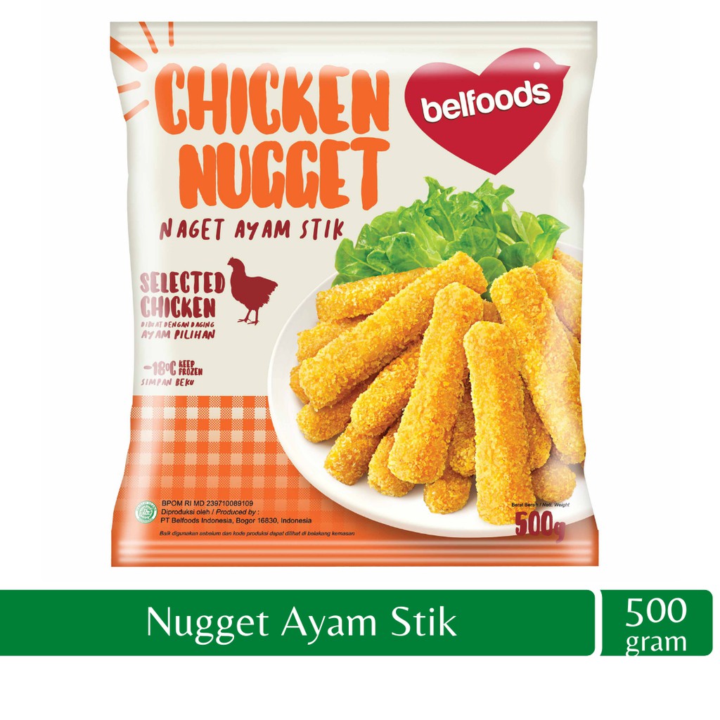 

Belfoods Favorit Nugget Ayam Stick 500 gram