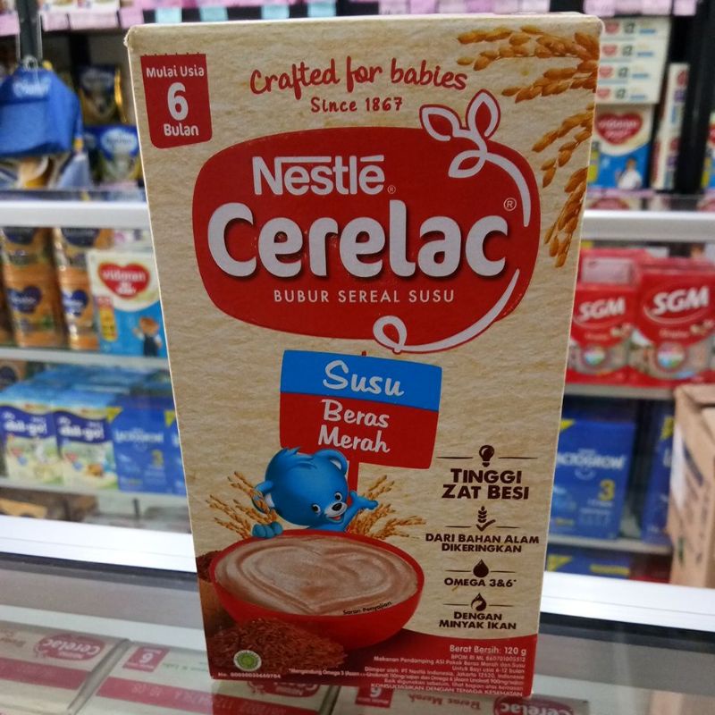 NESTLE CERELAC 6+ BUBUR SEREAL, BUBUR SEREAL SUSU 120GR