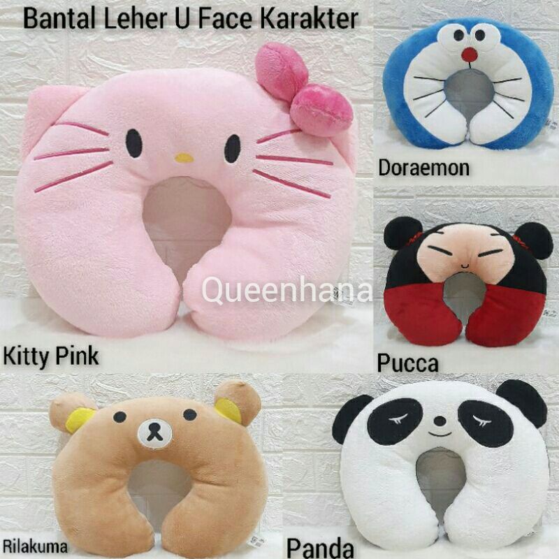 Bantal Mobil  Set Mobil 4 in1 Face Karakter