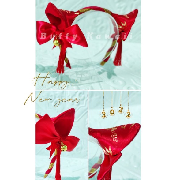 Bando imlek anak Pompom cheongsam sincia CNY xincia jepit cepol chunli chinese asia cosplay