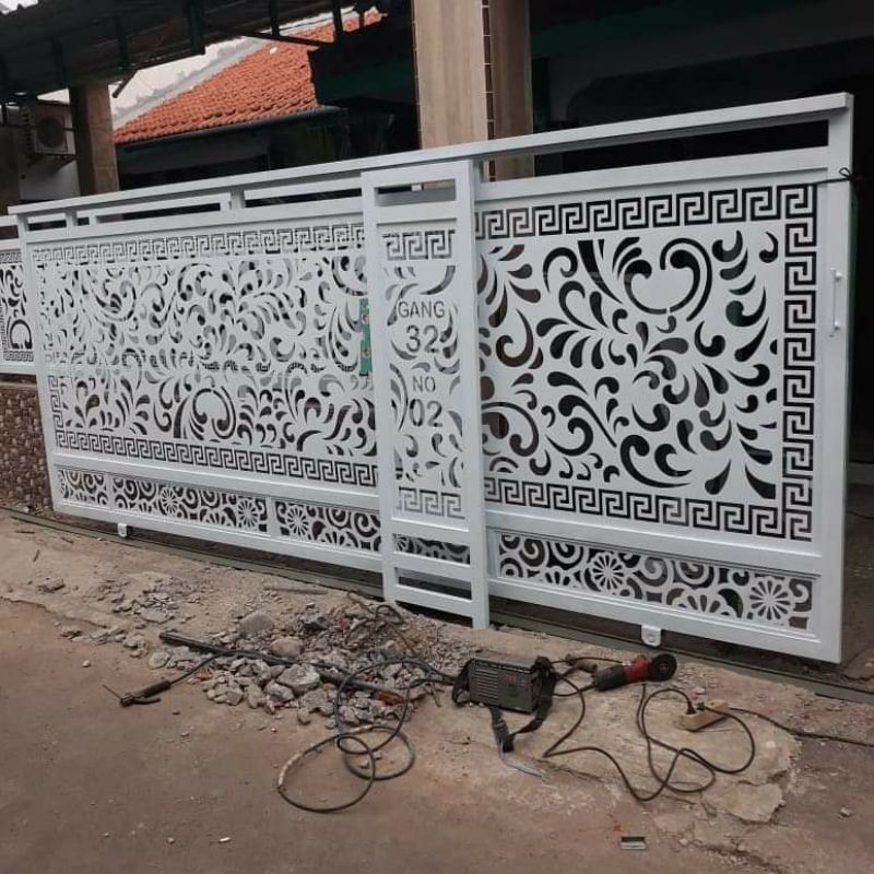 Jual Pagar Plat Ornamen Cnc Cutting Motif Custom Malang Batu Indonesiashopee Indonesia 