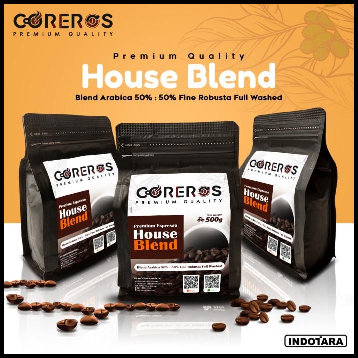 

Biji Kopi Susu Arabika 50% Robusta 50% Coreros House Blend - 500Gr
