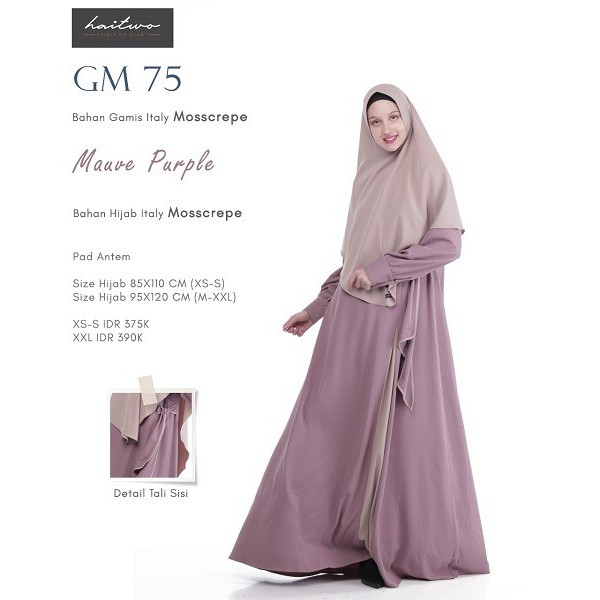 GAMIS HAITWO GM 75 - HAITWO SERIES - GAMIS SYAR'I TERBARU - GAMIS TERLARIS 2021