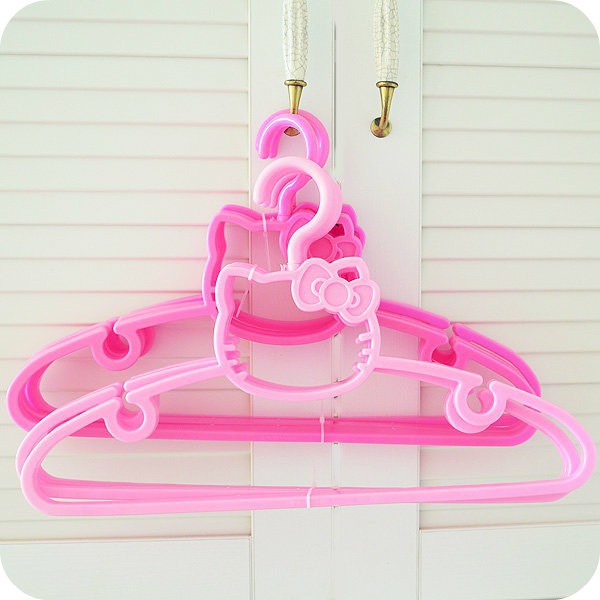 3pcs Organizer Hanger Lemari  Pakaian  Motif Hello  Kitty  