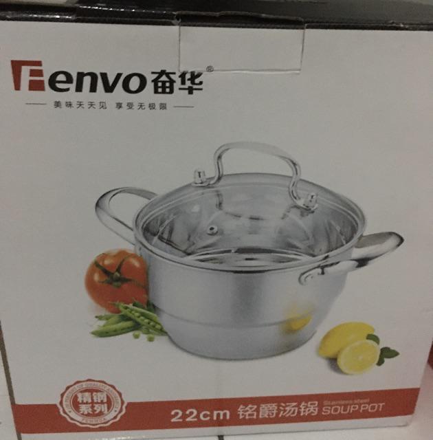 Panci Kukus Stainless Double Bottom Fenvo Steamer 22cm (00313.00018)