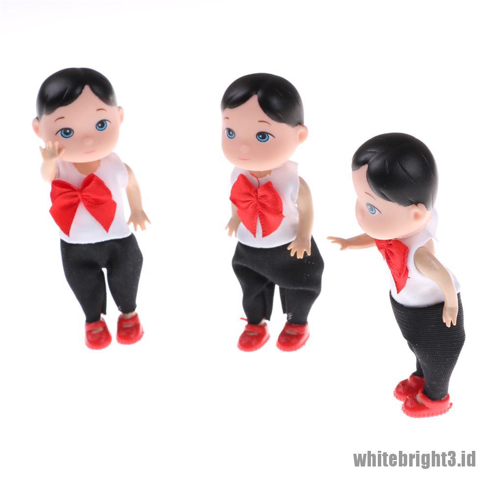 (white3) Mainan Boneka Barbie baby boy Ukuran 10cm