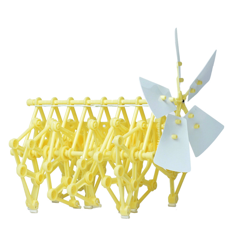 Mainan Puzzle Rakitan Model Strandbeest Animaris Berjalan Tenaga Angin Diy Untuk Edukasi Sains Anak