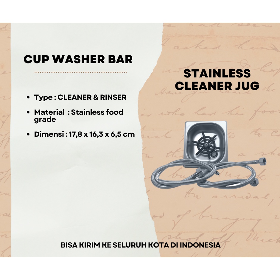 Jual COFFEE CUP WASHER BAR CLEANER JUG RINSER Stainless GLASS Shopee
