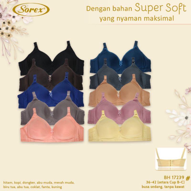 Bra Sorex Tanpa Kawat BH Sorex 17239 CUP Besar Super Soft Kait 3