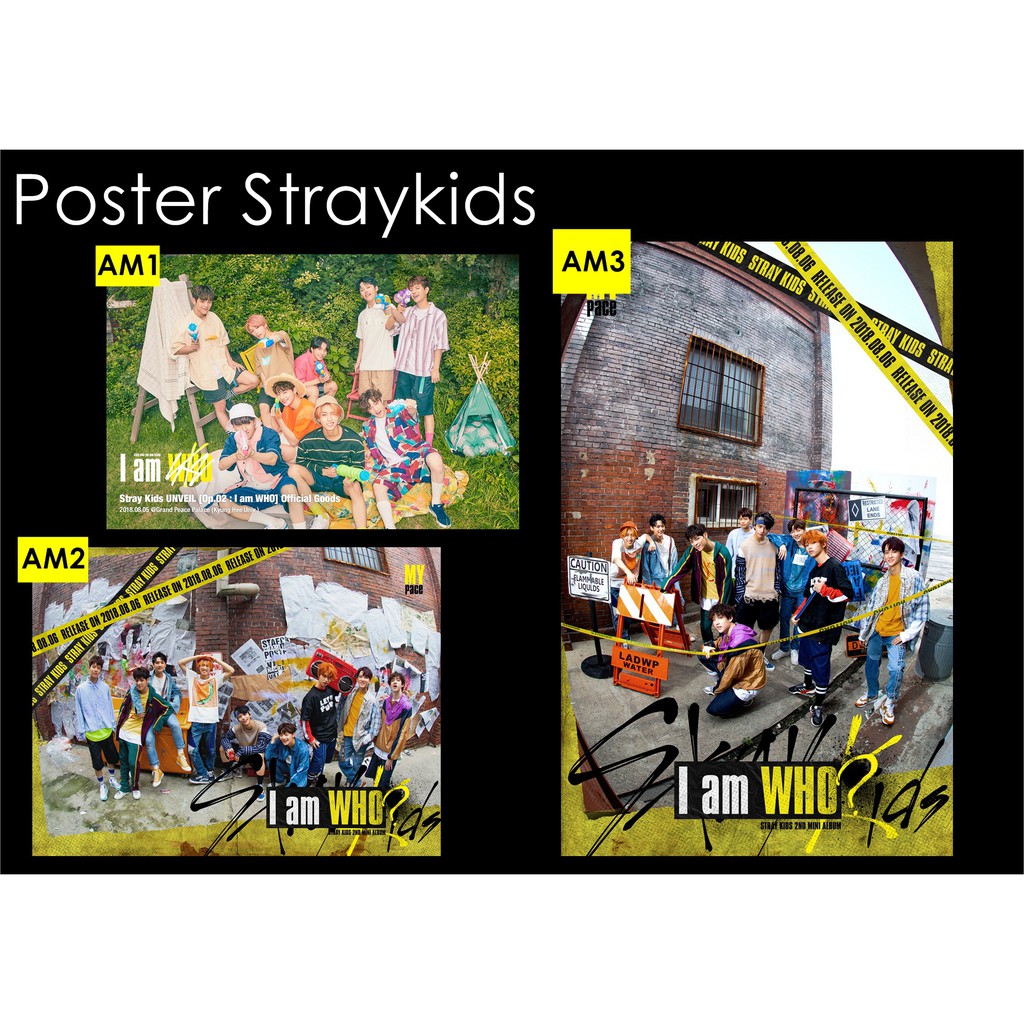 Poster STRAY KIDS Hyunjin Felix Lee Know Bangchan I.N Han I Am Who Kpop