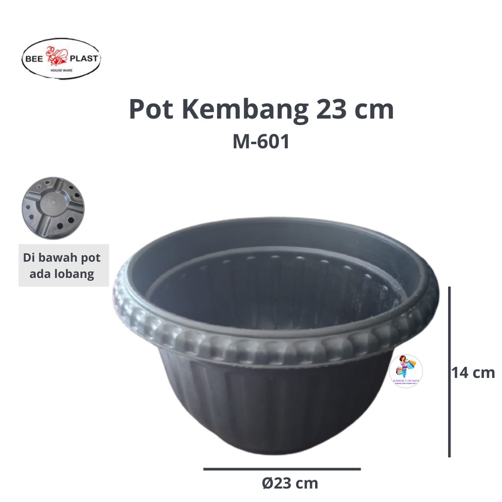 Pot Bunga Plastik Kembang 23Cm M-601