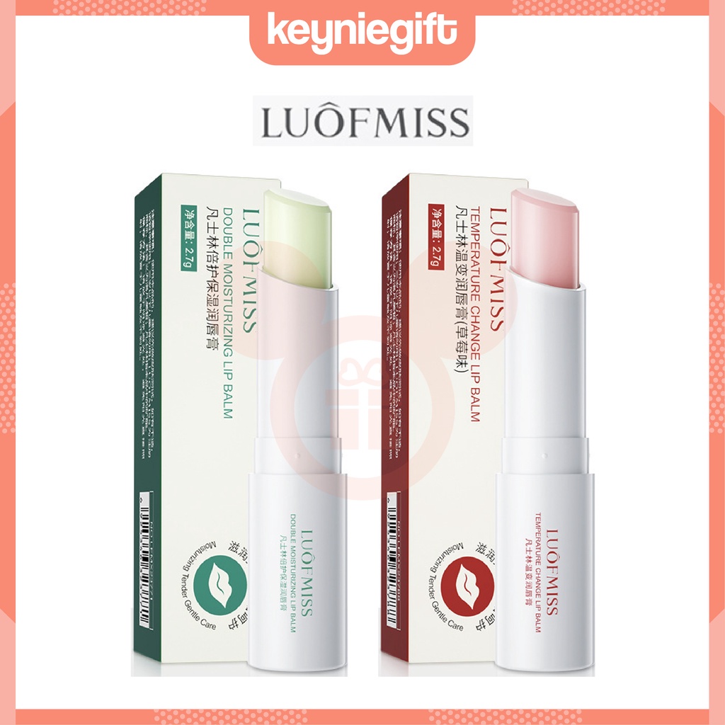 Luofmiss Double Moisturizing Lip Balm Temperature Change Lipbalm Pelembab Bibir Perawatan Original LM003