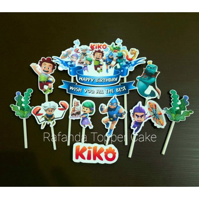 Topper kue ulang tahun kiko kartun toper ultah