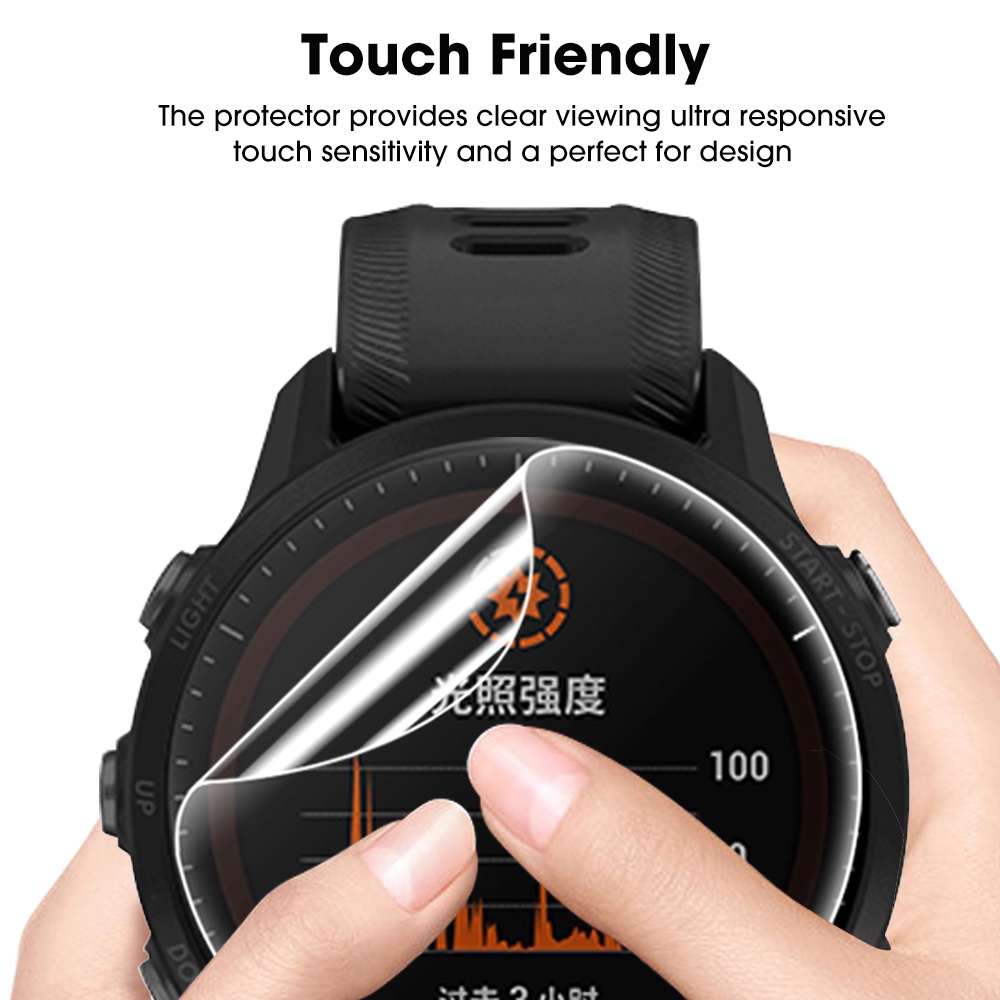 Film Pelindung Layar Bahan TPU Anti Gores Flexible Untuk Smartwatch Garmin Forerunner 955