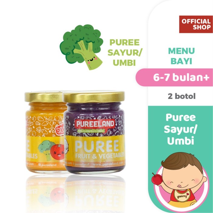 Pureeland Baby Puree Sayur Dan Umbi / Mpasi Bayi Organik