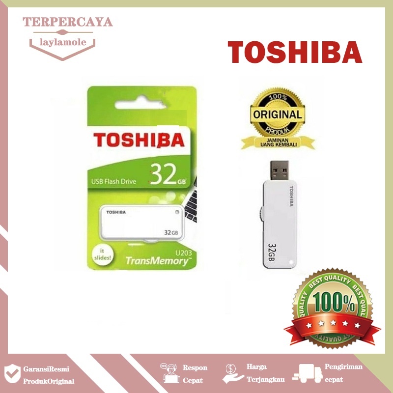 Flashdisk U203 Toshiba Yamabiko 32/64/128GB Original Garansi Resmi Flashdisk KIOXIA TransMemory 32GB