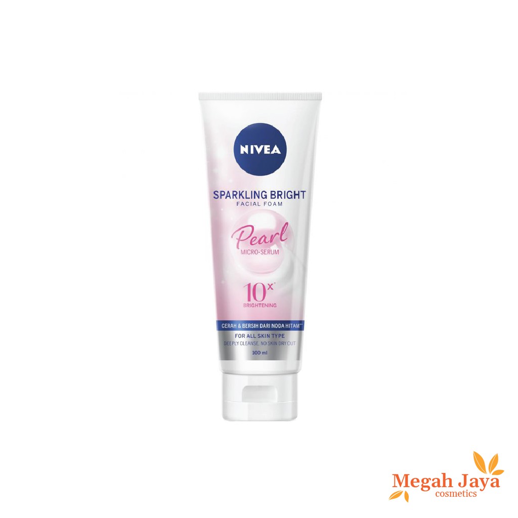 NIVEA SPARKLING BRIGHT WHITE FACIAL FOAM 100 Ml @MJ