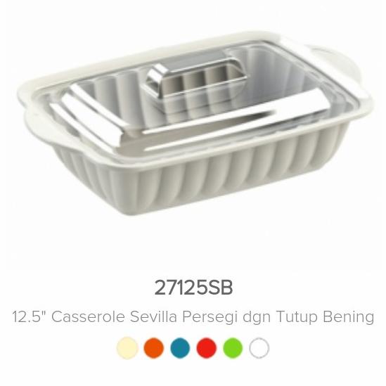 ] SEVILLA CASEROLLE+COVER PERSEGI ONYX/TEMPAT LAUK MELAMIN/MANGKOK SAJI