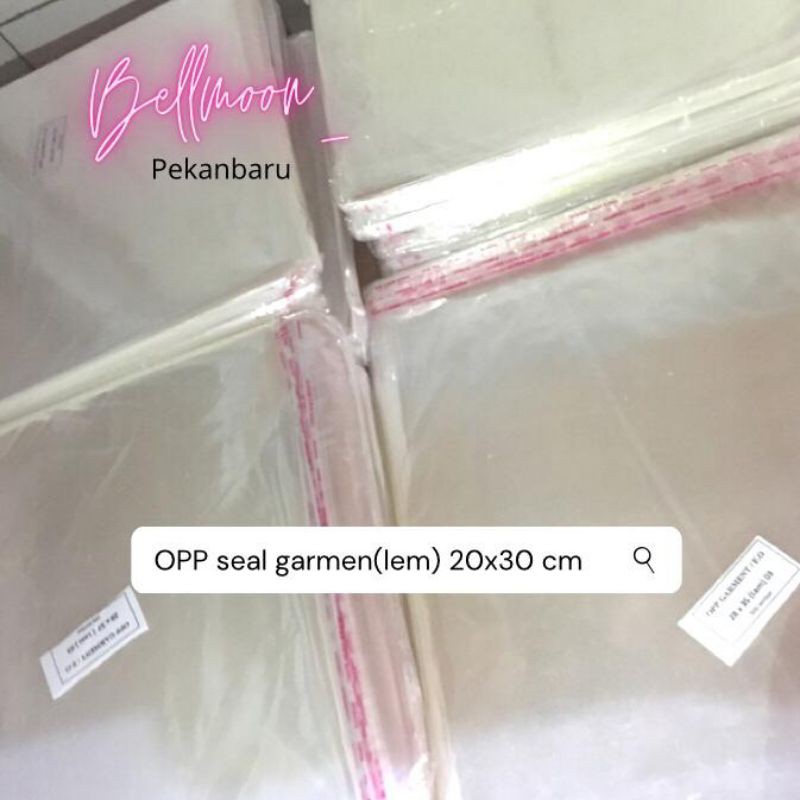 

OPP seal Garment 20x30 cm / plastik opp isi 500lbr