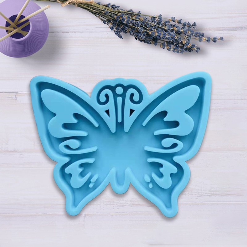 Glitter Key Chain Epoxy Resin Mold Handmade Butterfly Shape Keychain Casting Silicone Mould DIY Crafts Making Tool