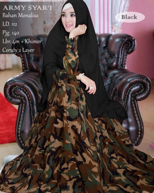 Gamis syar’i monalisa army