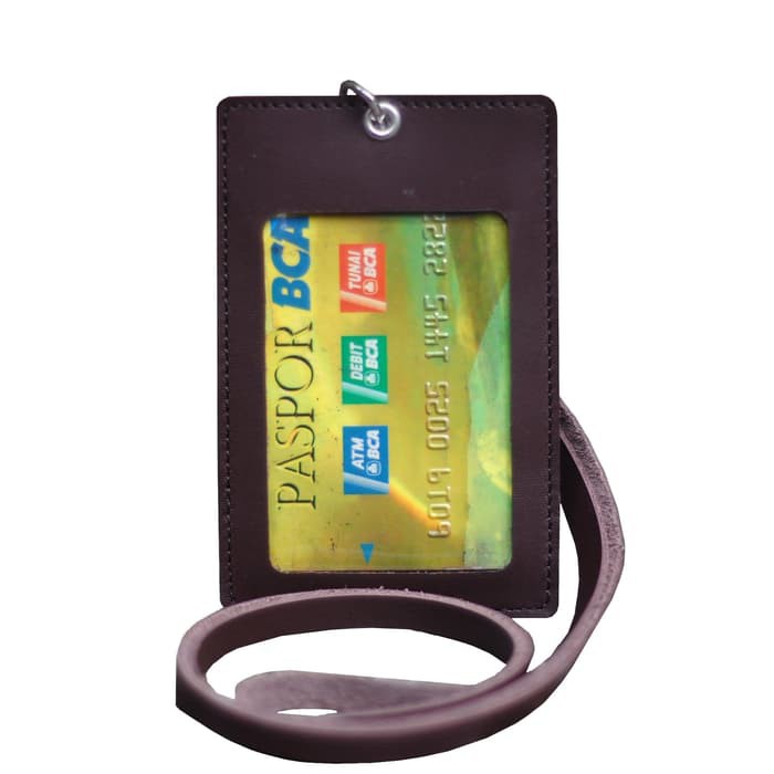 

Murah Id Card Holder Gantungan Kulit Coklat
