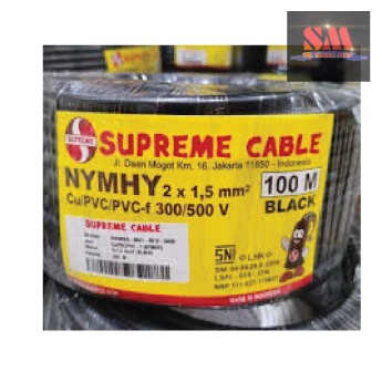 Kabel Listrik NYMHY Serabut Hitam Supreme per meter