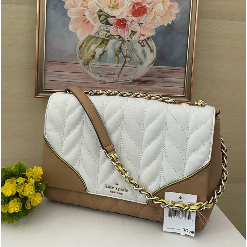 kate Spade Medium Emelyn Crossbody White Dove