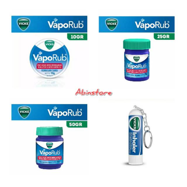 Vicks Vaporub/inhaler 10gr/25gr/50gr