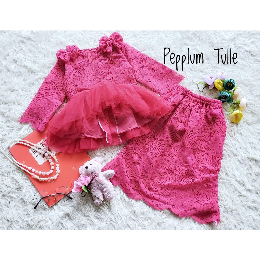 Kebaya Pepplum Tulle Anak Unik/Baju Adat/Kebaya Anak murah meriah