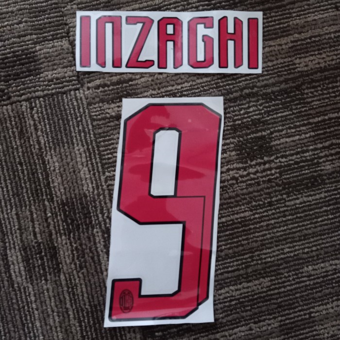 2006/07 INZAGHI AC Milan Nameset