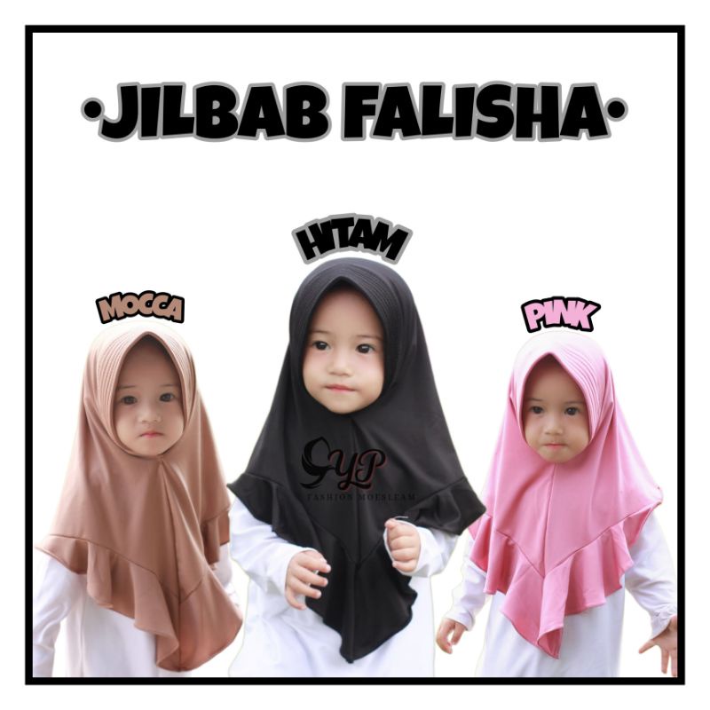 Jilbab Anak bayi Falisha usia 0-3 th allsize / HIJAB ANAK