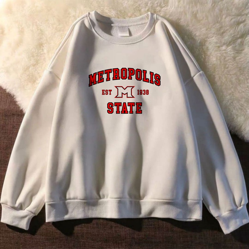 METROPOLIS M STATE SIZE M - XXL SWEATER UNISEX TEBAL / SWEATER UNISEX
