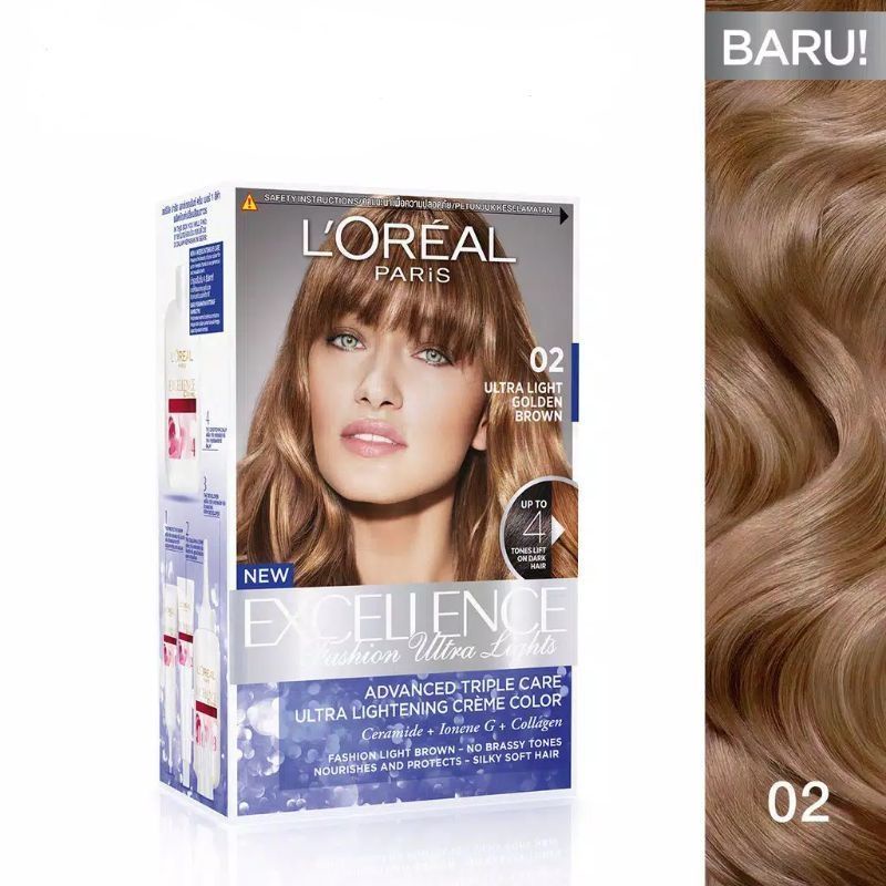 L'oreal Paris Excellence Fashion Light Pewarna Rambut 02 - Golden Brown