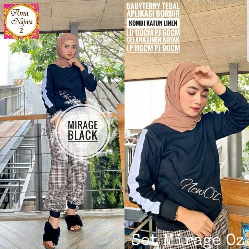 SET MIRAGE OZ SETELAN WANITA HIJAB PAKAIAN WANITA MUSLIM SETELAN KOTAK