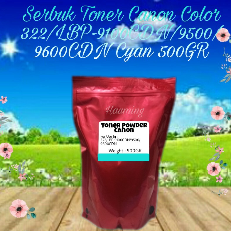 Serbuk Toner Canon EP 322 LBP-9100CDN 9500CDN 9600CDN 9100 9500 9600 LBP9100 LBP9500 Cyan 500gr