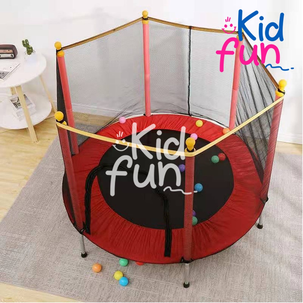 KidFun - Trampolin Mainan Anak Viral  Diameter 140cm PROMO Mainan Rekomendasi Untuk Anak Olahraga Lompat Mainan Anak Murah Play gym Playmate Bayi /  Mainan anak laki laki perempuan / Kado anak laki laki perempuan MAINAN ANAK INDOOR OUTDOR