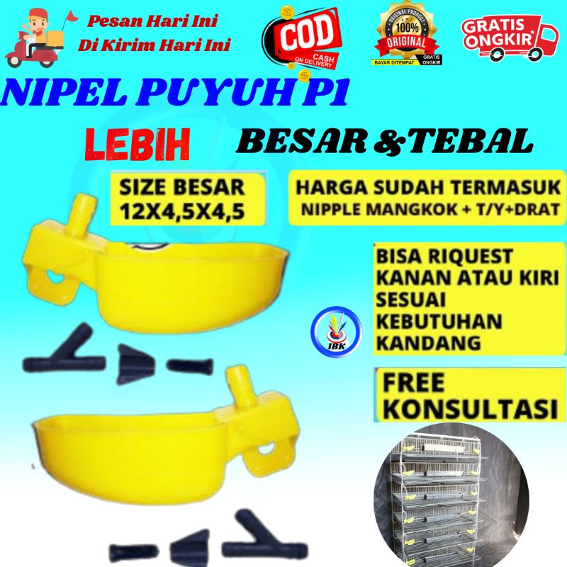 Nipel Nepel Niplle P1 Nipel Puyuh Ayam Mangkok Tempat Minum Puyuh Ayam Nipel Drinkler IBK_123