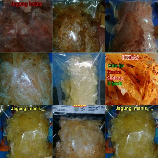 

Kerpikik kaca, berbagai rasa boleh di mix varian rasa.
