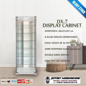 Unik LEMARI PAJANG DX 7 KACA TEMPERED MINIMALIS MODERN MURAH WARNA PUTIH Berkualitas