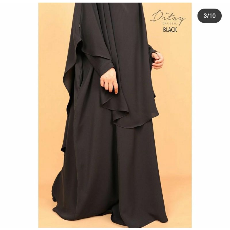 WAFA ABAYA BLACK  BY DITSY SIZE XL