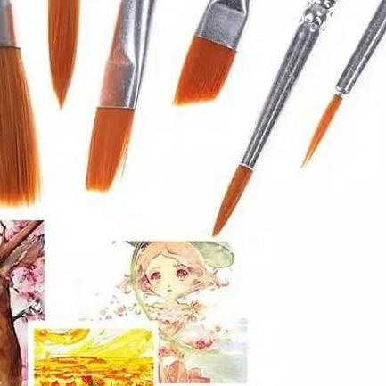 

❅ Kuas Lukis Cat Air Akrilik Set Oil Paint Brush ♚