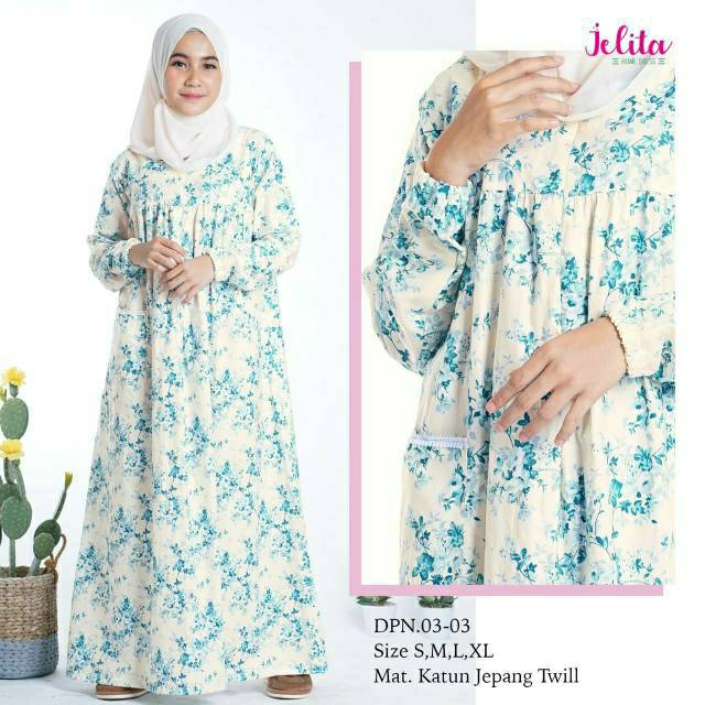 Homedress/Daster Wanita by Jelita DPN.03 Katun Jepang Ori Size S,M,L,XL Jumbo