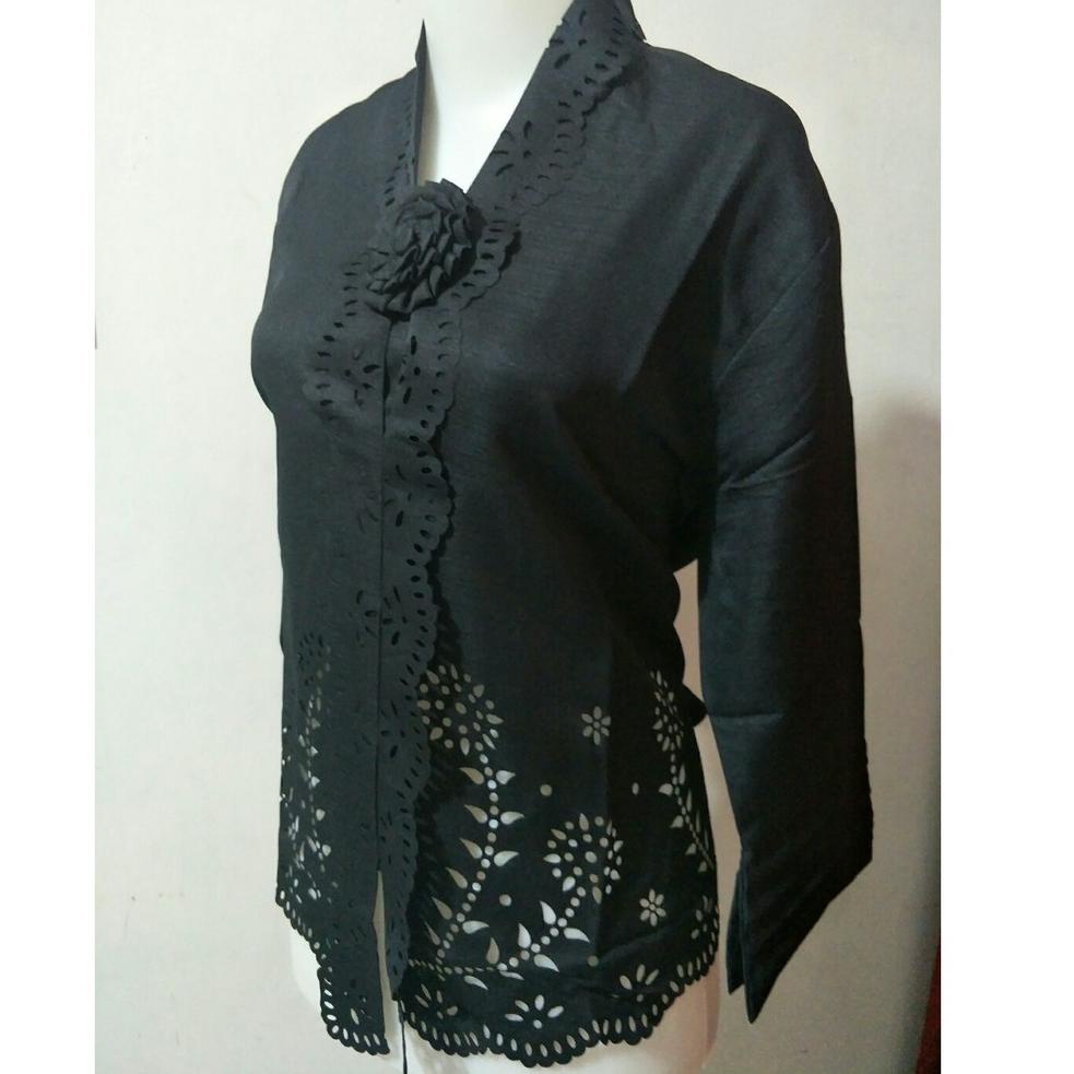 ➭yr Super Sale Atasan Kebaya Encim Modern Hitam Polos/ Kebaya Moderen Jumbo / Kebaya Akad Nikah / Ke